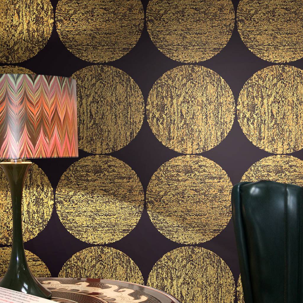 Luna zwart met glans, bruin en goud 69/5119 de mooiste muren