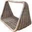 GeWoon Rieten houtmand met hengsel - 55x40 cm