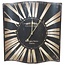 Countryfield Zwarte metalen wandklok Kensington - 48x50 cm