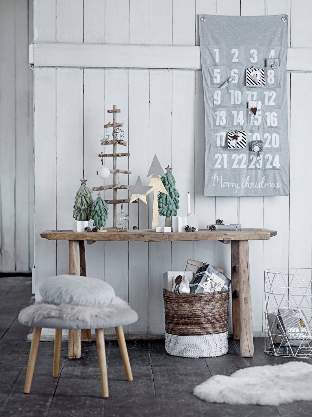 Een kerstachtig interieur