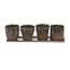 PTMD Collection Waxinelichthouders op blad - 36x2,5xH12 cm
