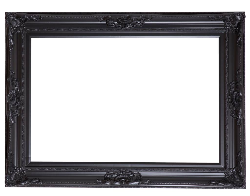 Nice - zwarte barok lijst met ornament