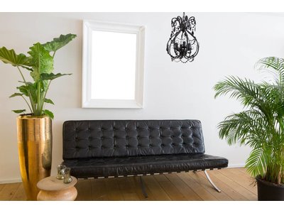 Bari Witte lijst van hout met ornament