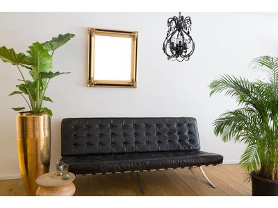 Valencia - Goud met zwart houten lijst