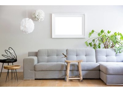 Bari Witte lijst van hout met ornament