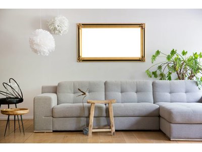 Valencia - Goud met zwart houten lijst