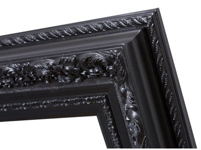 Genova - Luxe Barok Lijst met Windmotief - Zwart Gekleurd
