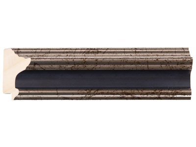 Varzi - spiegel - zilver/donkerblauw