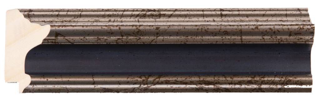 Varzi - spiegel - zilver/donkerblauw