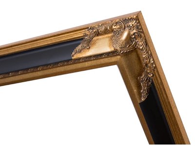 Naples - Luxe Lijst met Hoekornamenten - Kleur Zwart met Goud