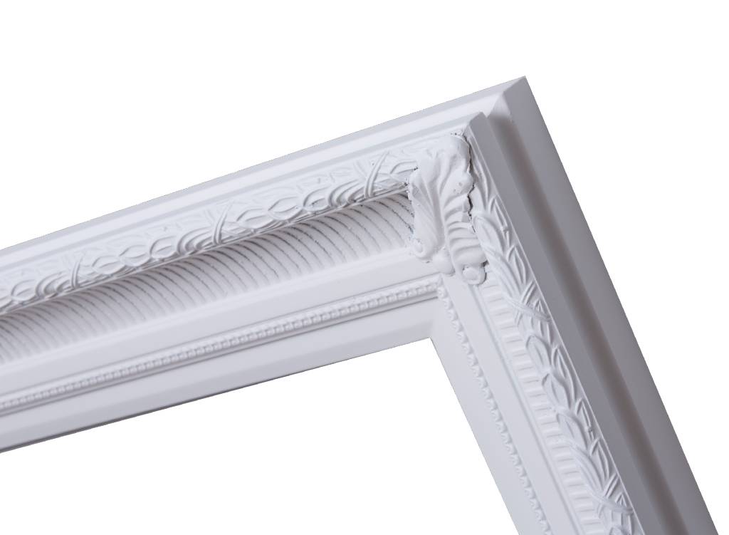 Bari Witte lijst van hout met ornament