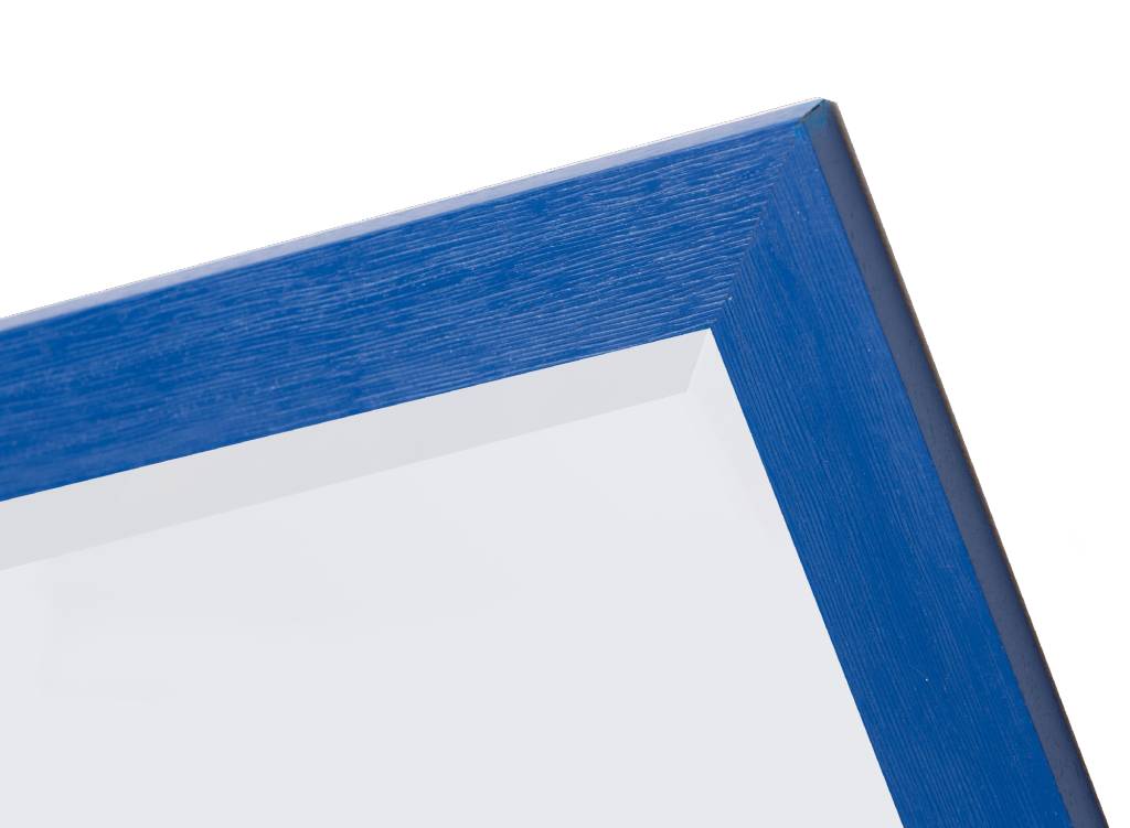 Betaalbare Xabia spiegel met blauwe lijst
