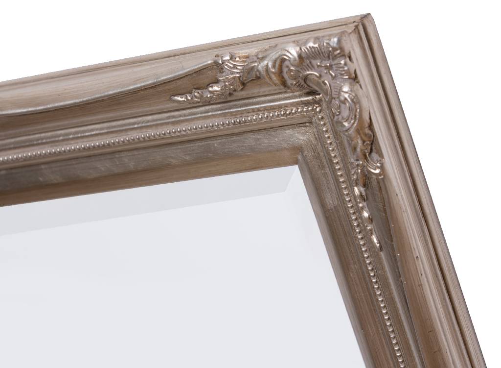 Verona - Klassieke Barok Spiegel met Dubbele Rand - Zilveren Frame