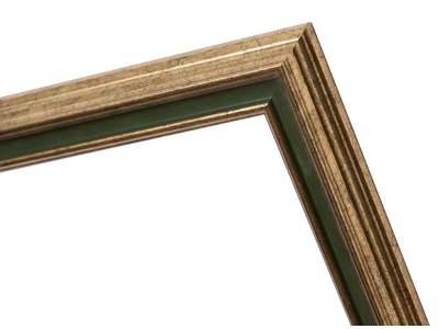 Pavia - goud en donker groene lijst