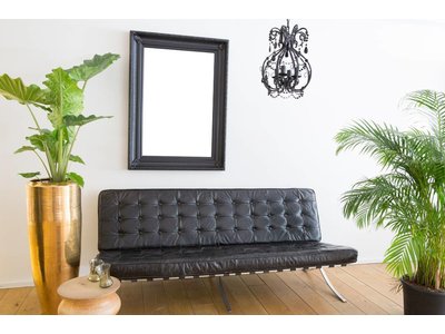Bari - zwarte lijst van hout met ornament