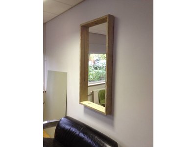 Wood - spiegel - ongeschuurd steigerhout