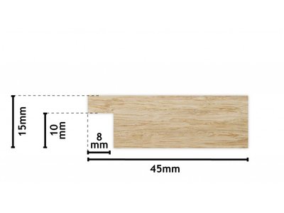 Boriana - spiegel - zwart/hout