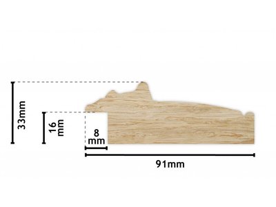 Bosa - zilver bruine lijst van hout