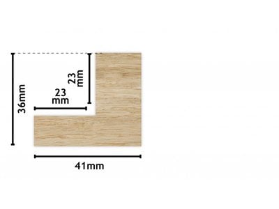 Montopoli - platte houten baklijst