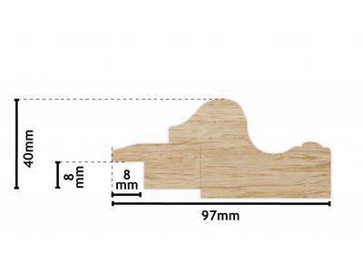 Valencia - Goud met zwart houten lijst