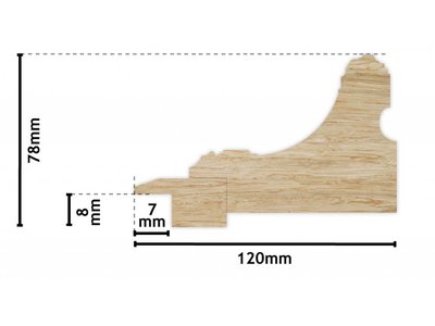 Bari - Gouden lijst van hout met ornament