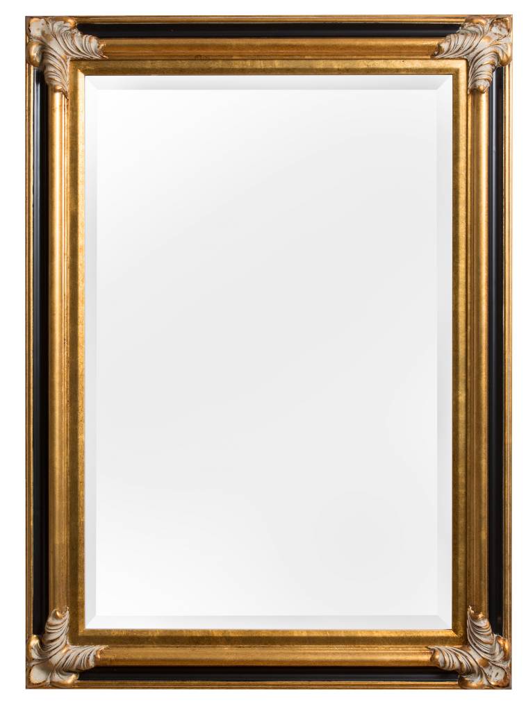 Valencia - spiegel - goud/zwart