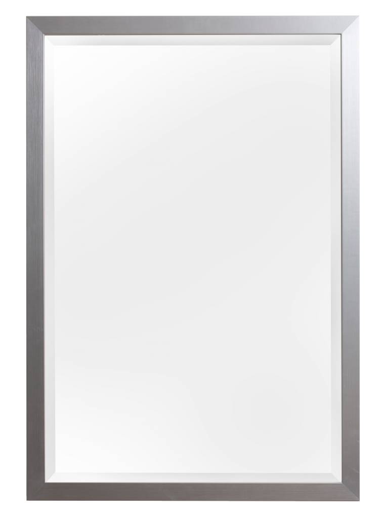 Barletta - spiegel - geborsteld zilver/aluminium