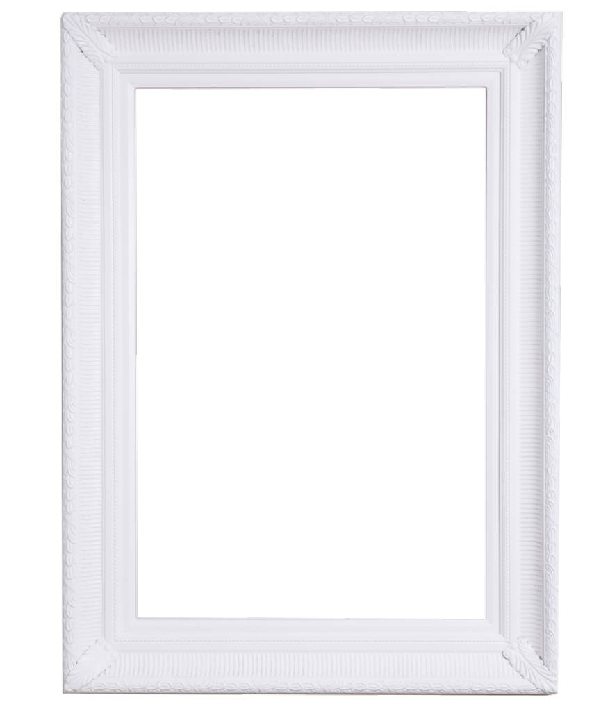 Bari Witte lijst van hout met ornament