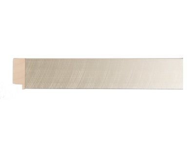 Mariotto - spiegel - geborsteld zilver / zwarte rand