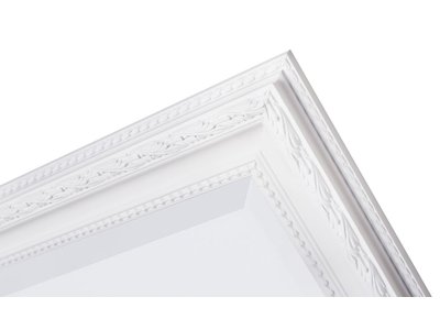 Pizzo - Bescheiden Italiaanse Barok Spiegel - Wit Gekleurd Frame