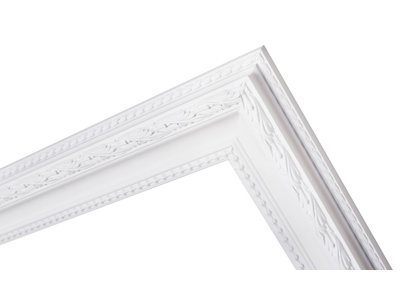 Pizzo - Bescheiden Italiaanse Barok Lijst - Wit Gekleurd