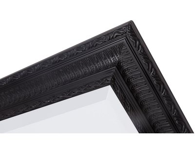 Nyons - Spiegel met Barok Ornamentlijst - Zwart Gekleurd Frame