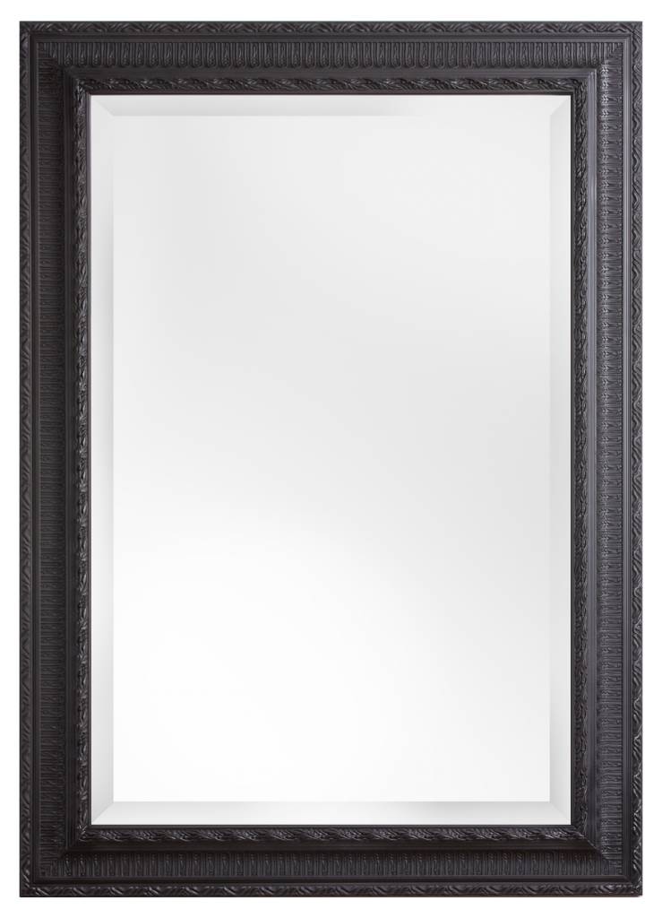 Nyons - Spiegel met Barok Ornamentlijst - Zwart Gekleurd Frame
