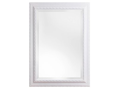 Nyons - Spiegel met Barok Ornamentlijst - Wit Gekleurd Frame
