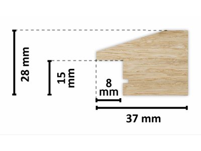 Frankfurt - spiegel - zwart/hout