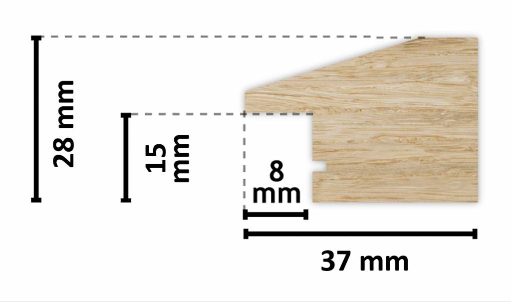 Frankfurt - spiegel - zwart/hout