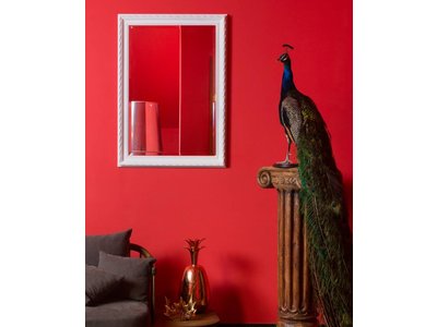 Pizzo - Bescheiden Italiaanse Barok Spiegel - Wit Gekleurd Frame