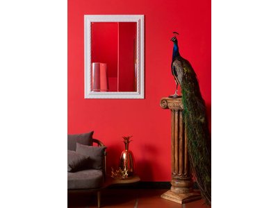 Nyons - Spiegel met Barok Ornamentlijst - Wit Gekleurd Frame