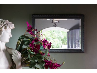 Pizzo - Bescheiden Italiaanse Barok Spiegel - Zwart Gekleurd Frame