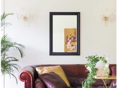 Pizzo - Bescheiden Italiaanse Barok Spiegel - Zwart Gekleurd Frame
