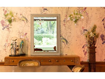 Nyons zilveren barok spiegel met ornament