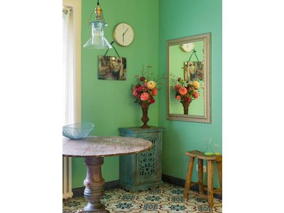 Nyons zilveren barok spiegel met ornament