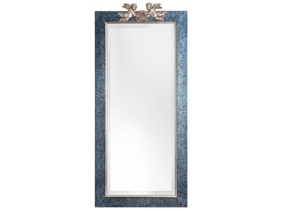 Engelen Spiegel met blauw zilveren lijst met engelen