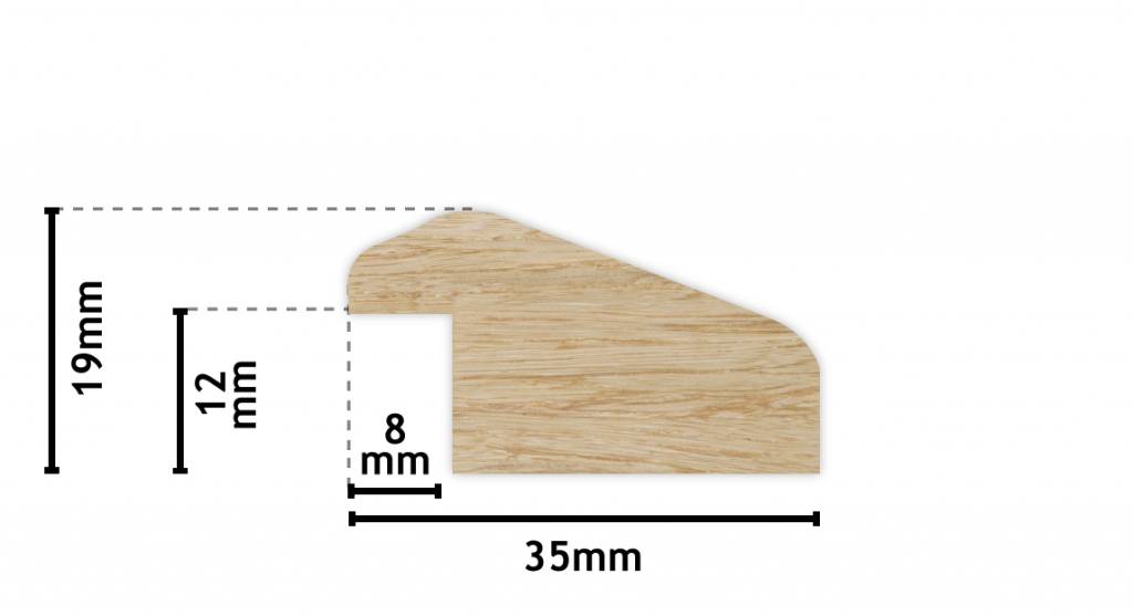Lille - spiegel - zwart/hout