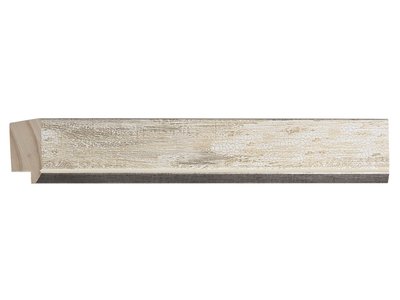 Rimini - spiegel - zilver/hout