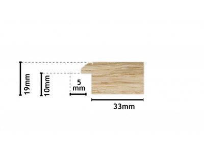 Rimini - spiegel - zilver/hout