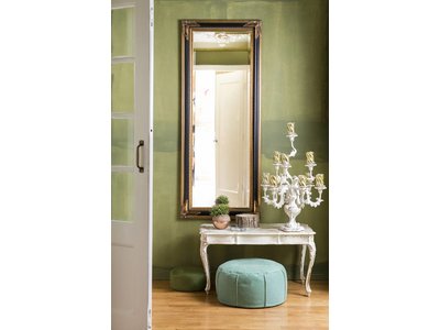Naples - Luxe Spiegel met Hoekornamenten - Kleur Zwart met Goud