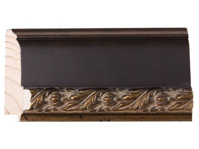 Forli - spiegel - donkerbruin/goud