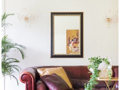 Forli - spiegel - donkerbruin/goud