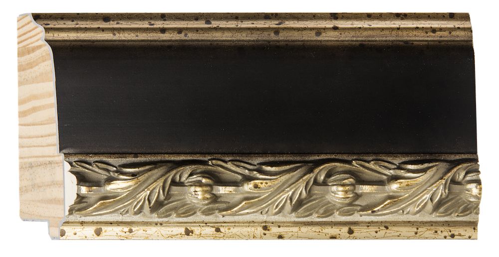 Forli - spiegel - donkerbruin/goud